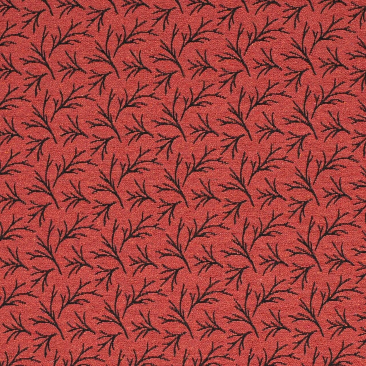 Brick - Red Burgundy Abstract Geometric,leaves Upholstery Fabric 54 Inches"